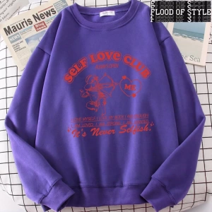Hip Hop Harajuku Vintage Tarzı   Eğlenceli Aşk Tanrısı Karikatür  Gri