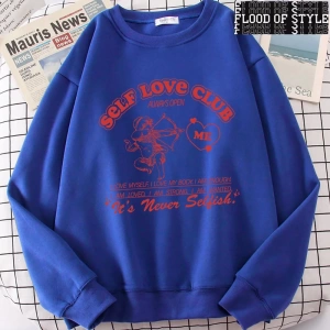 Hip Hop Harajuku Vintage Tarzı   Eğlenceli Aşk Tanrısı Karikatür  Gri