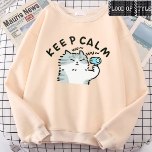 Hip Hop Harajuku Vintage Tarzı  Eğlenceli kedi sevimli Gri