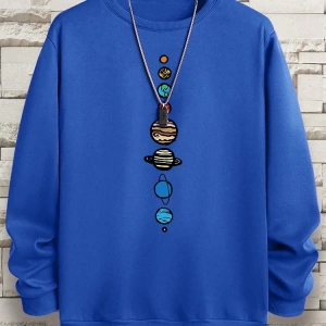 Hip Hop Harajuku Vintage Tarzı  Güneş sistemi  Gri