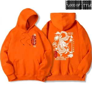 Hip Hop Harajuku Vintage Tarzı  Harajuku Ejderha Komik Desen Gri