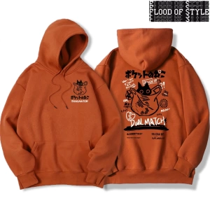 Hip Hop Harajuku Vintage Tarzı  Harajuku Kawaii Kedi Çift  Gri