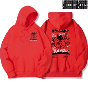 Hip Hop Harajuku Vintage Tarzı  Harajuku Kawaii Kedi Çift  Gri
