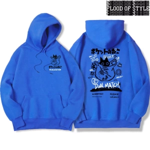 Hip Hop Harajuku Vintage Tarzı  Harajuku Kawaii Kedi Çift  Gri