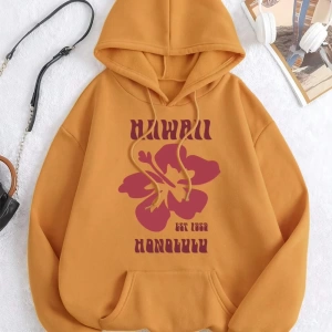 Hip Hop Harajuku Vintage Tarzı  Hawaii Est 1959 Honolulu  Gri