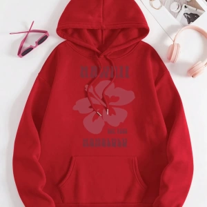 Hip Hop Harajuku Vintage Tarzı  Hawaii Est 1959 Honolulu  Gri