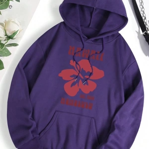 Hip Hop Harajuku Vintage Tarzı  Hawaii Est 1959 Honolulu  Gri