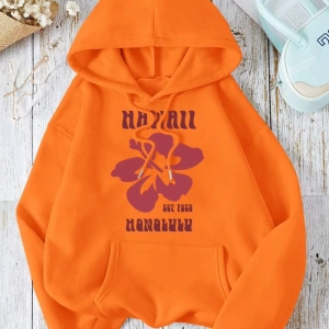 Hip Hop Harajuku Vintage Tarzı  Hawaii Est 1959 Honolulu  Gri