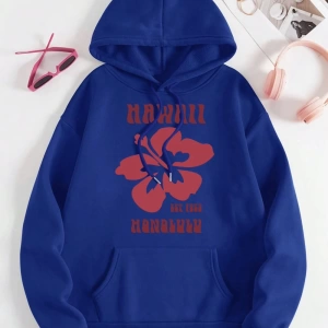 Hip Hop Harajuku Vintage Tarzı  Hawaii Est 1959 Honolulu  Gri