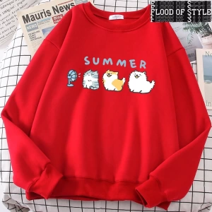 Hip Hop Harajuku Vintage Tarzı  Kediler ve köpekler sevimli Gri