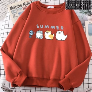 Hip Hop Harajuku Vintage Tarzı  Kediler ve köpekler sevimli Gri