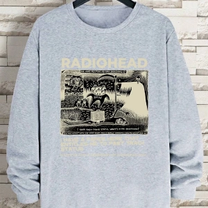 Hip Hop Harajuku Vintage Tarzı  Kuzey amerika turu kaya  Gri