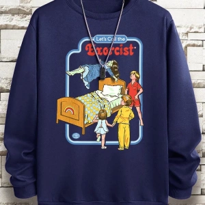 Hip Hop Harajuku Vintage Tarzı  LetS Call The Exorcist  Gri