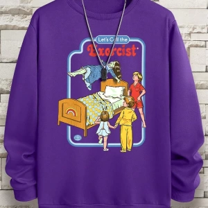 Hip Hop Harajuku Vintage Tarzı  LetS Call The Exorcist  Gri