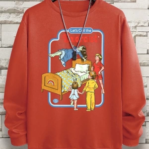 Hip Hop Harajuku Vintage Tarzı  LetS Call The Exorcist  Gri