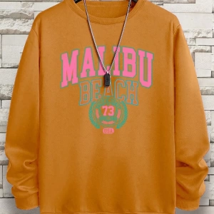 Hip Hop Harajuku Vintage Tarzı  Malibu plaj 79 abd komik  Gri