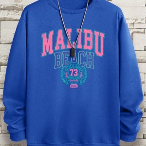 Hip Hop Harajuku Vintage Tarzı  Malibu plaj 79 abd komik  Gri