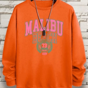 Hip Hop Harajuku Vintage Tarzı  Malibu plaj 79 abd komik  Gri