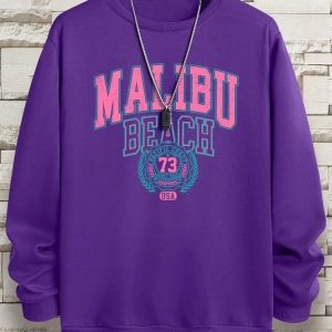 Hip Hop Harajuku Vintage Tarzı  Malibu plaj 79 abd komik  Gri