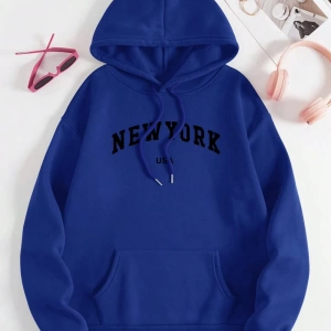 Hip Hop Harajuku Vintage Tarzı  New York abd şehir mektup Gri