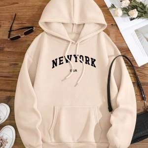 Hip Hop Harajuku Vintage Tarzı  New York abd şehir mektup Gri