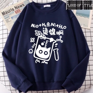 Hip Hop Harajuku Vintage Tarzı  Nikel Üretim Formülü Kedi  Gri