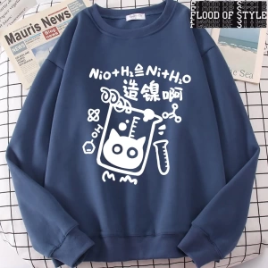 Hip Hop Harajuku Vintage Tarzı  Nikel Üretim Formülü Kedi  Gri