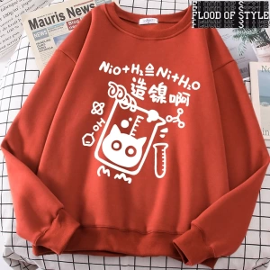Hip Hop Harajuku Vintage Tarzı  Nikel Üretim Formülü Kedi  Gri