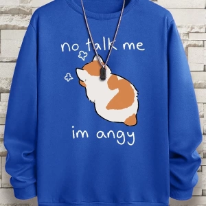 Hip Hop Harajuku Vintage Tarzı  No Talk Me Im Angy sevimli kedi  Gri