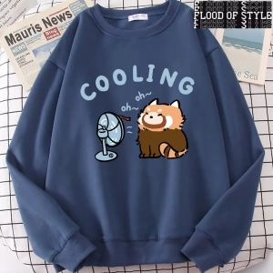 Hip Hop Harajuku Vintage Tarzı  rakun üfleme bir Fan sevimli  Gri