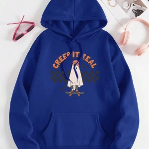 Hip Hop Harajuku Vintage Tarzı  Sürünme gerçek kaykay Hoody  Gri