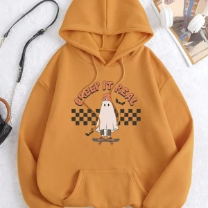 Hip Hop Harajuku Vintage Tarzı  Sürünme gerçek kaykay Hoody  Gri