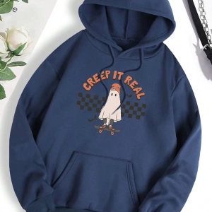 Hip Hop Harajuku Vintage Tarzı  Sürünme gerçek kaykay Hoody  Gri
