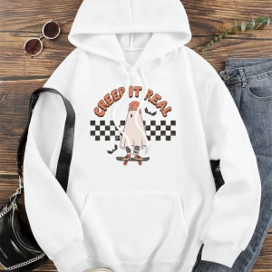 Hip Hop Harajuku Vintage Tarzı  Sürünme gerçek kaykay Hoody  Gri