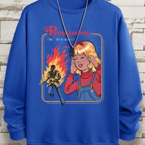 Hip Hop Harajuku Vintage Tarzı  Yeni başlayanlar için Pyrokinesis  Gri