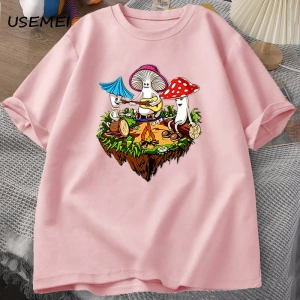 Hippi Sihirli Mantar Tshirt Komik Grafik T Shirt Streetweed 90s erkek T-shirt Adam Hippi Pamu 2954