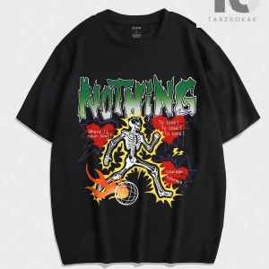 Homme 1pc Erkek Örme Günlük Kısa Kollu Tişört