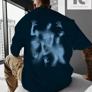 Homme Erkek Dağ Desenli Tişört