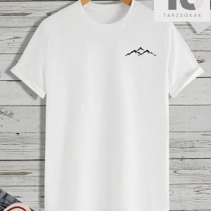 Homme Erkek Dağ Desenli Tişört