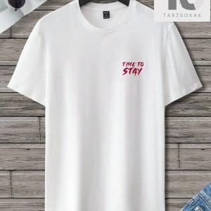 Homme Erkek Göz ve Slogan Grafikli Düşük Omuz Tişörtü