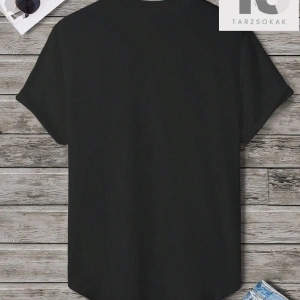 Homme Erkek Mektup Grafik Kavisli Etek Tişört