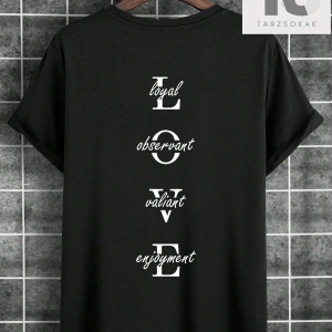 Homme Erkek Mektup Grafikli Tişört