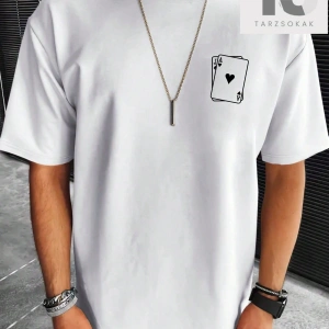 Homme Erkek Oyun Kartı Baskılı Tişört