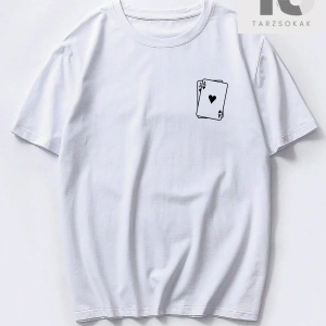 Homme Erkek Oyun Kartı Baskılı Tişört