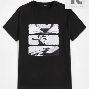 Homme Erkek Pamuklu Grafik Grafik Üst