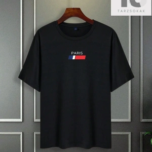 Homme Erkek Slim Fit Yuvarlak Yaka Kısa Kollu Yazı Baskılı Tişört