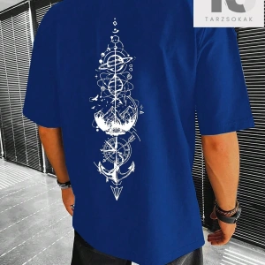 Homme Erkek Taç ve Harf Grafikli Tişört