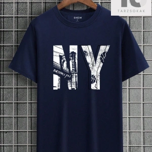 Homme Erkek Yazılı Baskılı Bisiklet Yaka Kısa Kollu Tişört