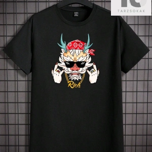 Homme Sloganlı Yuvarlak Yaka Erkek Tişört