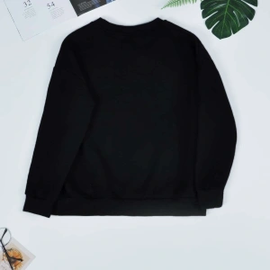 Honeyspot Chinese Character Pattern Drop Shoulder Pullover Siyah